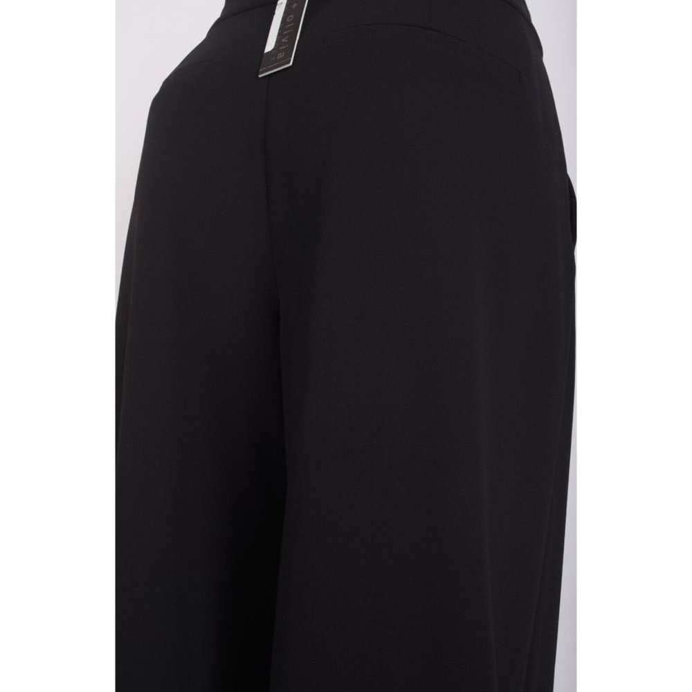 Alice + Olivia Womens Dylan High Waisted Pants Wide Leg Trouser Sz 6 Black NWT - Picture 5 of 7